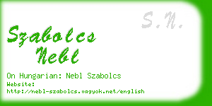 szabolcs nebl business card